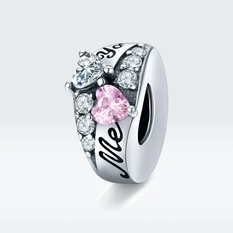 (bilde for) Pandora Style Sølv Sweet Heart Spacer Charm - BSC283 - Vis 5