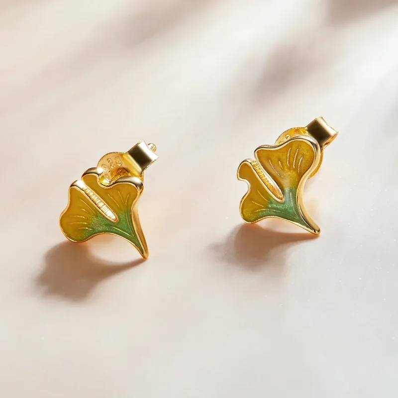 (bilde for) Pandora Style Autumn - Ginkgo Biloba øredobber - SCE1247 - Vis 2