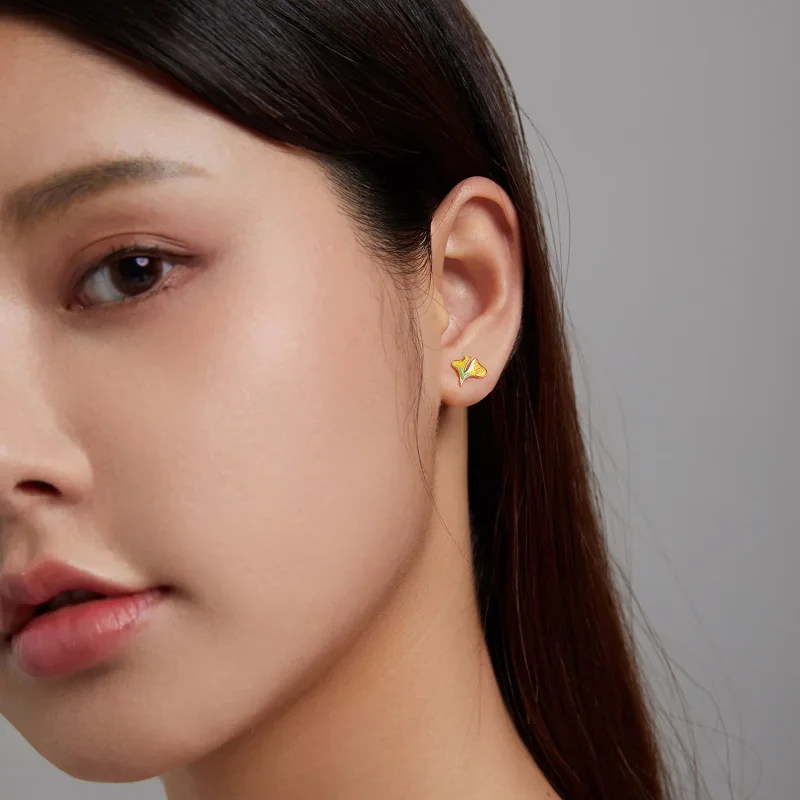 (bilde for) Pandora Style Autumn - Ginkgo Biloba øredobber - SCE1247 - Vis 4