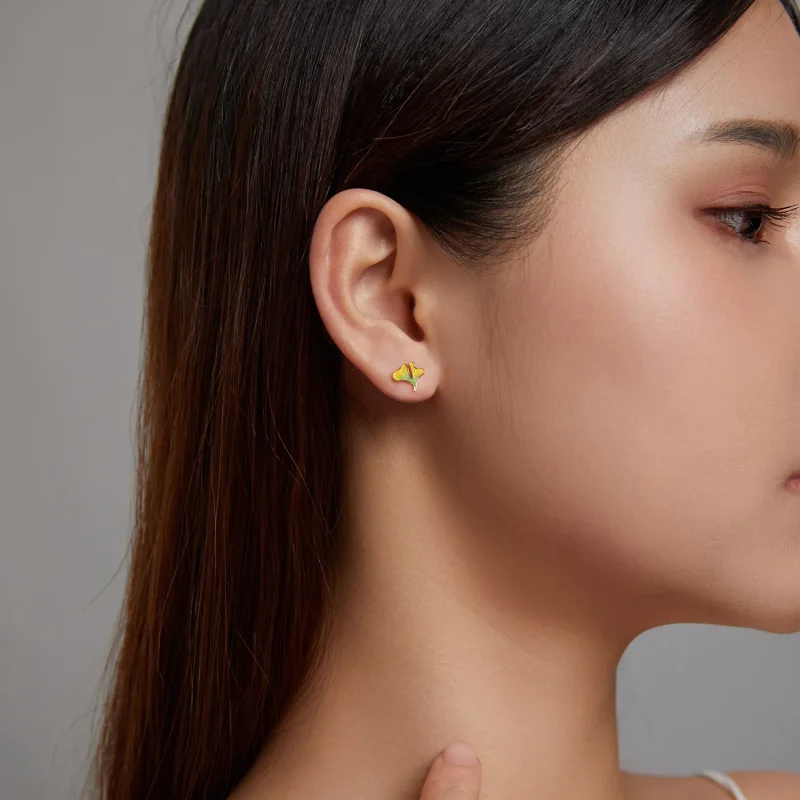 (bilde for) Pandora Style Autumn - Ginkgo Biloba øredobber - SCE1247 - Vis 5