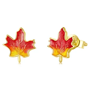 (bilde for) Pandora Style Autumn - Maple Leaf Stud øredobber - SCE1244