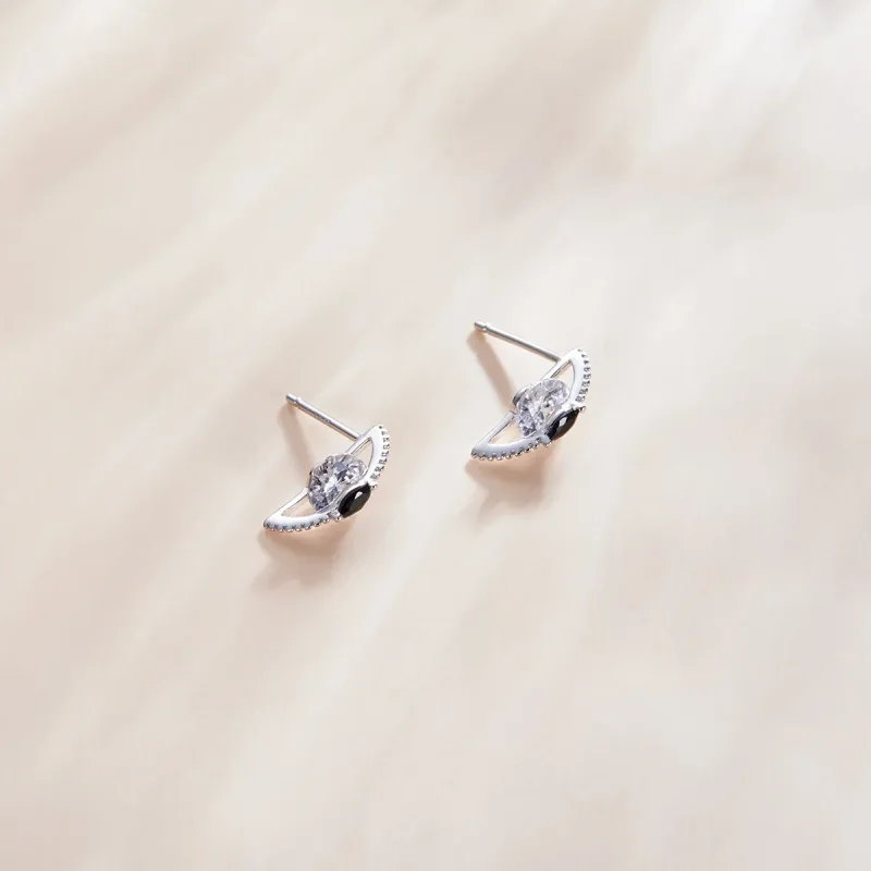 (bilde for) Pandora Style Between Black and White Stud øredobber - SCE1036 - Vis 2
