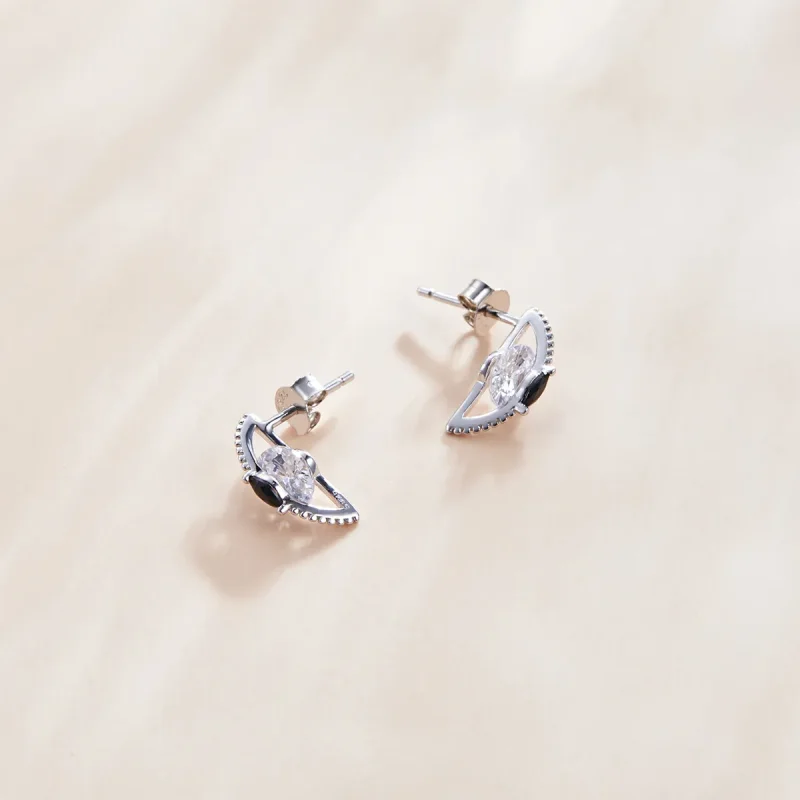 (bilde for) Pandora Style Between Black and White Stud øredobber - SCE1036 - Vis 4