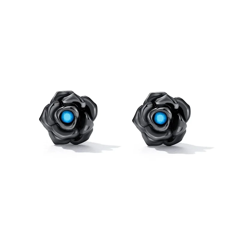(bilde for) Pandora Style Black Rose Stud øredobber - SCE1401 - Vis 2