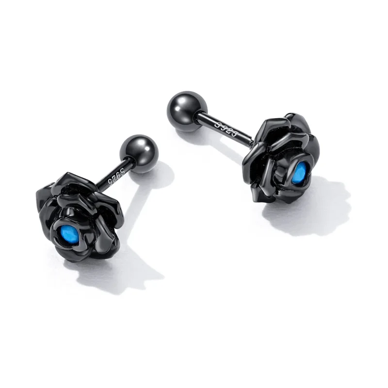 (bilde for) Pandora Style Black Rose Stud øredobber - SCE1401 - Vis 4