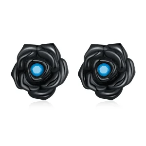 (bilde for) Pandora Style Black Rose Stud øredobber - SCE1401