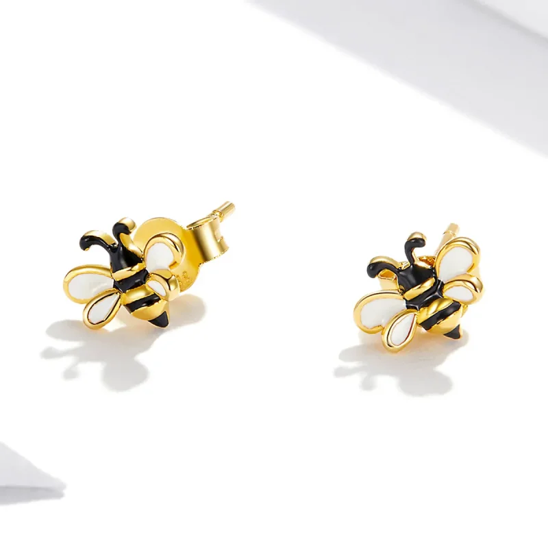(bilde for) Pandora Style Cartoon Bee Stud øredobber - SCE1182 - Vis 3