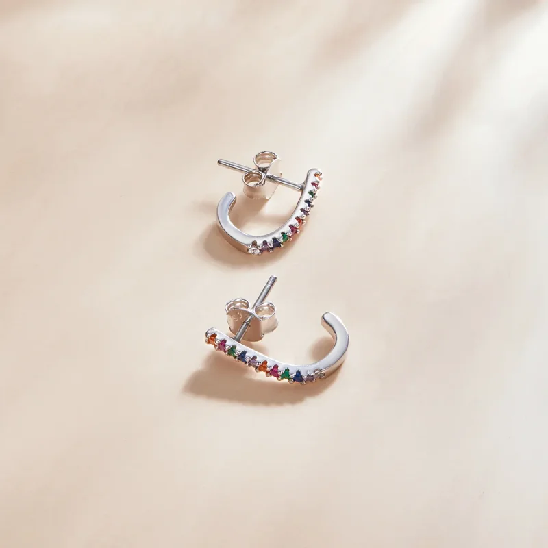 (bilde for) Pandora Style Christmas Cane Stud øredobber - SCE1167-A - Vis 2