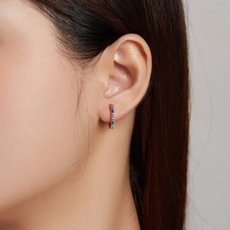 (bilde for) Pandora Style Christmas Cane Stud øredobber - SCE1167-A - Vis 5