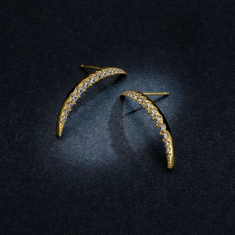 (bilde for) Pandora Style Crescent Moon Stud øredobber - BSE314 - Vis 5
