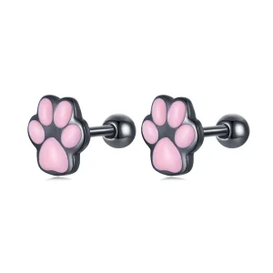 (bilde for) Pandora Style Cute Cat Paw Stud øredobber - SCE1516