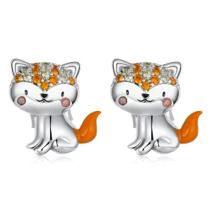(bilde for) Pandora Style Cute Fox Stud øredobber - SCE1373