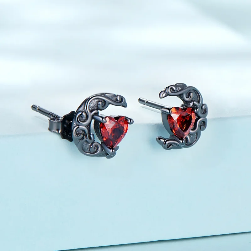 (bilde for) Pandora Style Dark Night Moonlight ørepynt - SCE1519 - Vis 2