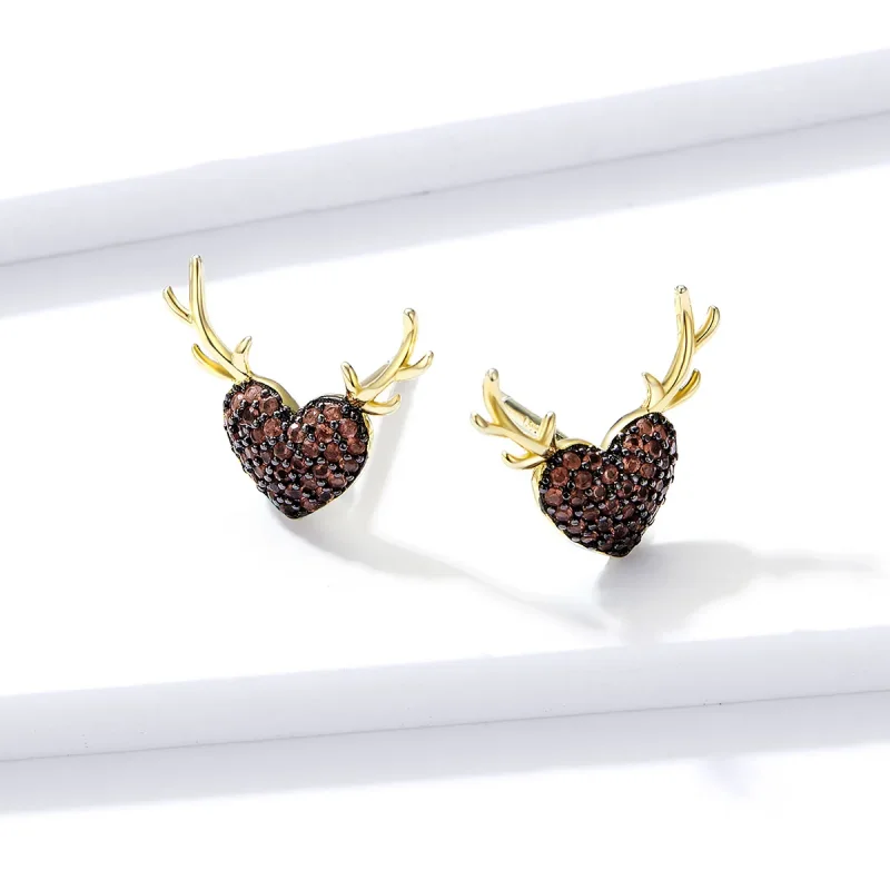 (bilde for) Pandora Style Deer Love Stud øredobber - BSE313 - Vis 4