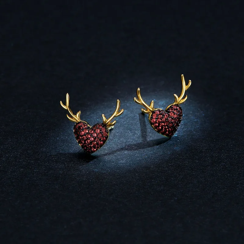 (bilde for) Pandora Style Deer Love Stud øredobber - BSE313 - Vis 5