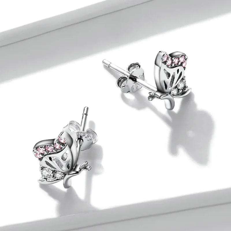 (bilde for) Pandora Style Delicate Butterfly Stud øredobber - BSE574 - Vis 2