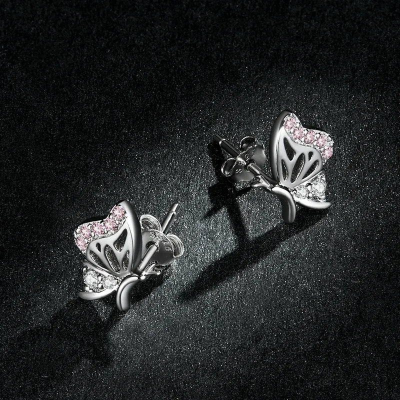 (bilde for) Pandora Style Delicate Butterfly Stud øredobber - BSE574 - Vis 5