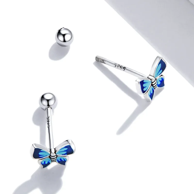 (bilde for) Pandora Style Delicate Butterfly Stud øredobber - SCE1285 - Vis 3