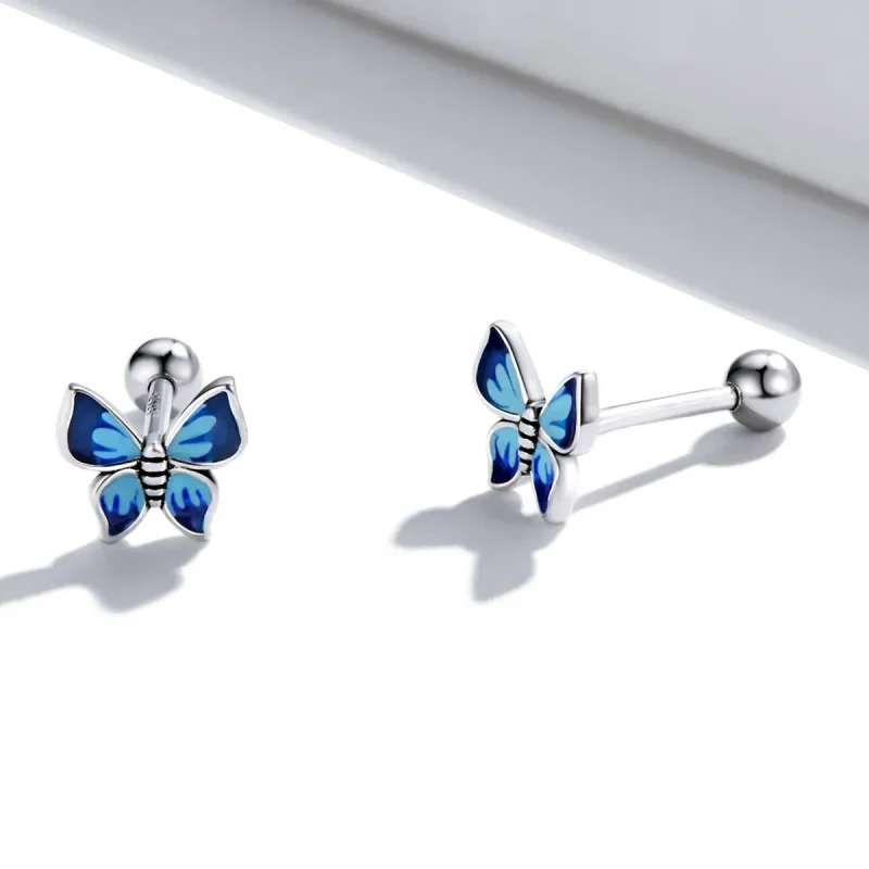 (bilde for) Pandora Style Delicate Butterfly Stud øredobber - SCE1285 - Vis 4