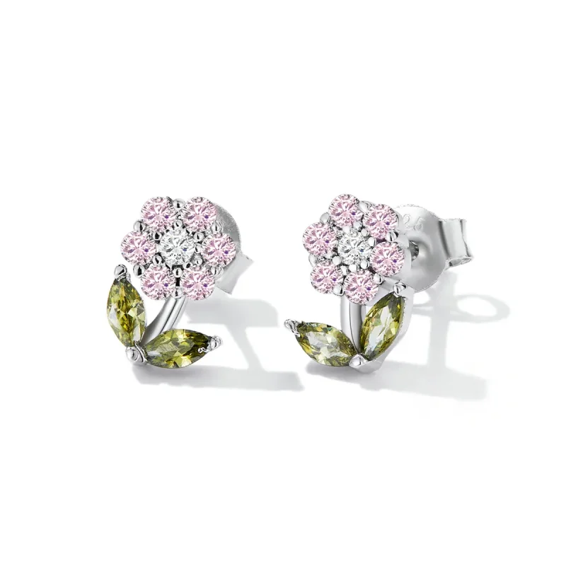 (bilde for) Pandora Style Delicate Flowers Stud øredobber - BSE592-PK - Vis 2