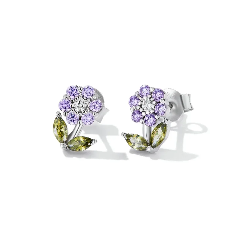 (bilde for) Pandora Style Delicate Flowers Stud øredobber - BSE592-VT - Vis 2
