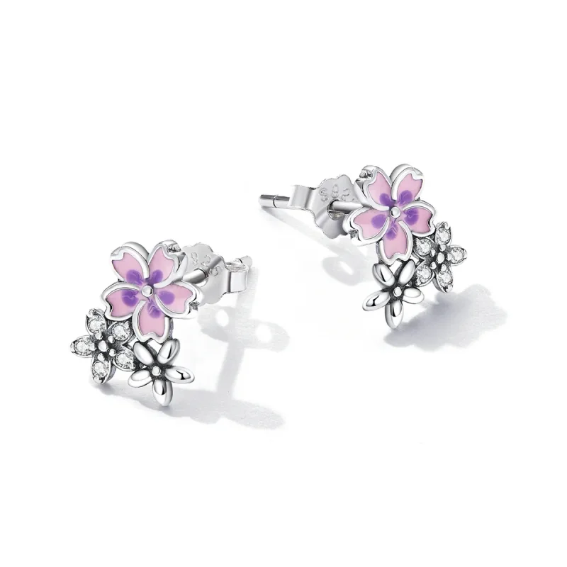 (bilde for) Pandora Style Delicate Flowers Stud øredobber - SCE1390 - Vis 3