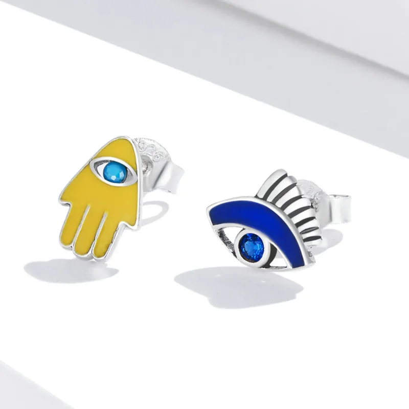 (bilde for) Pandora Style Devil Eye Lucky håndsett ørepynt - SCE1341 - Vis 2