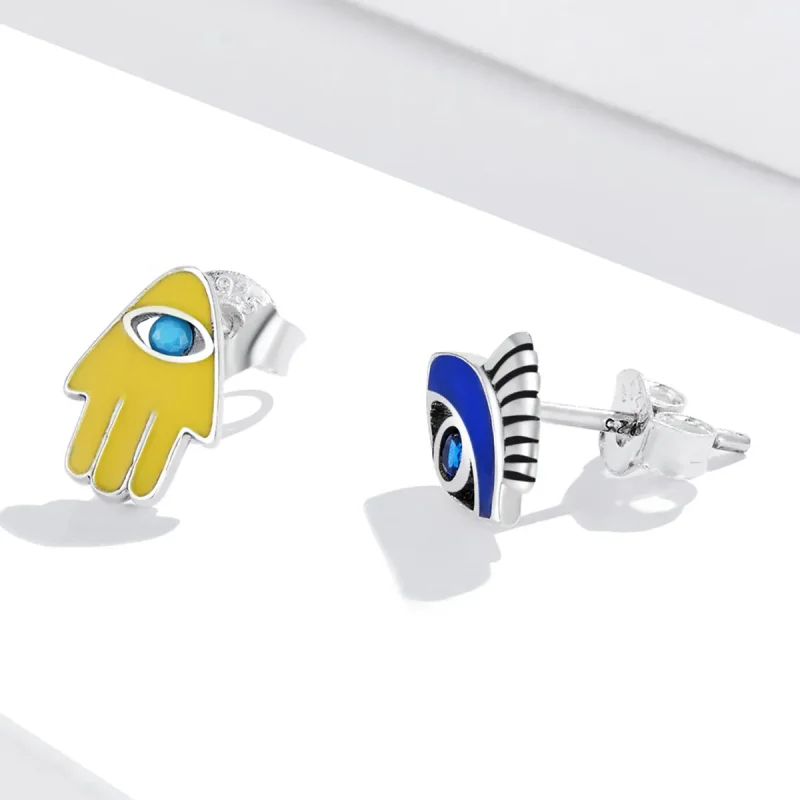 (bilde for) Pandora Style Devil Eye Lucky håndsett ørepynt - SCE1341 - Vis 3