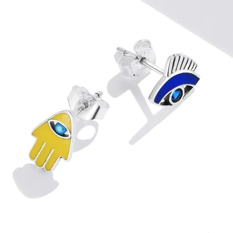 (bilde for) Pandora Style Devil Eye Lucky håndsett ørepynt - SCE1341 - Vis 4