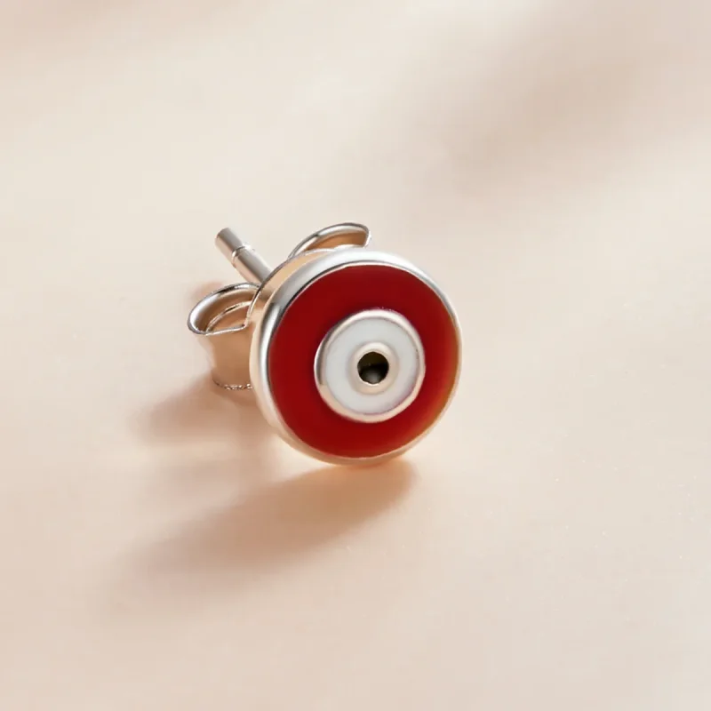 (bilde for) Pandora Style Devil Eye Stud øredobber - SCE1207-RD - Vis 2