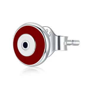 (bilde for) Pandora Style Devil Eye Stud øredobber - SCE1207-RD