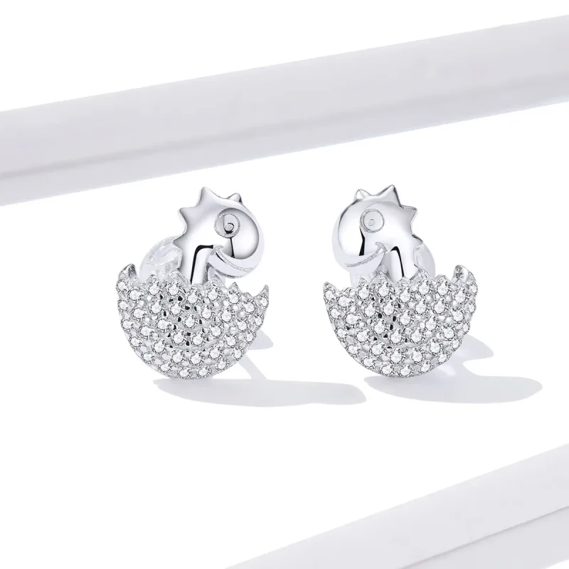 (bilde for) Pandora Style Dinosaur Baby Stud øredobber - BSE354 - Vis 2