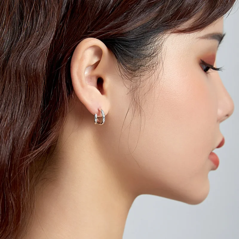 (bilde for) Pandora Style doble sirkel øredobber - BSE494 - Vis 8