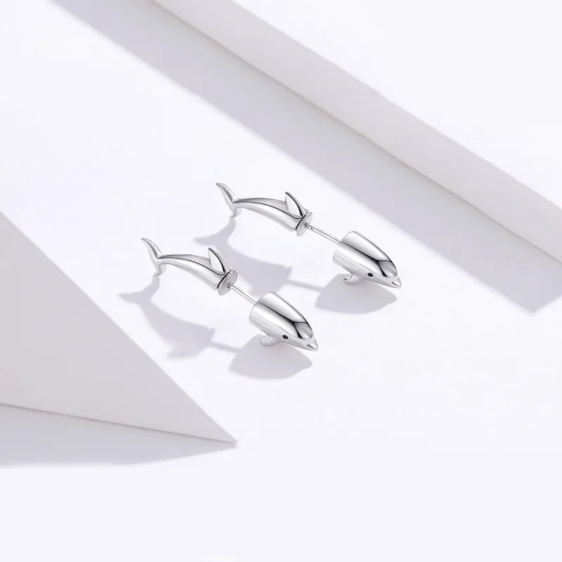 (bilde for) Pandora Style Dolphin Stud øredobber - BSE184 - Vis 2