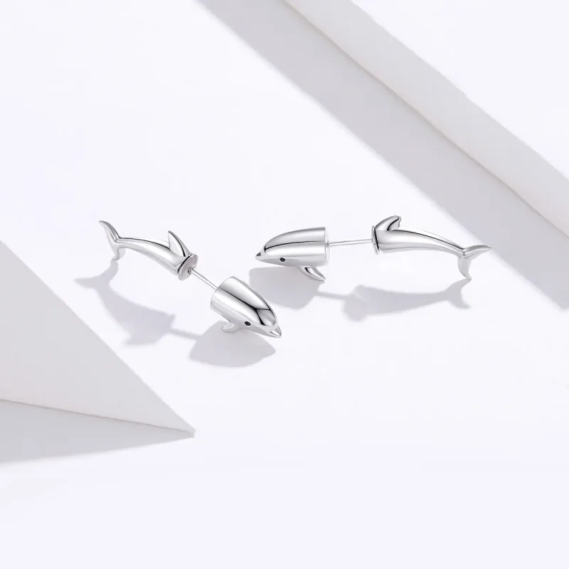 (bilde for) Pandora Style Dolphin Stud øredobber - BSE184 - Vis 3