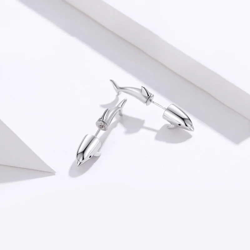 (bilde for) Pandora Style Dolphin Stud øredobber - BSE184 - Vis 4