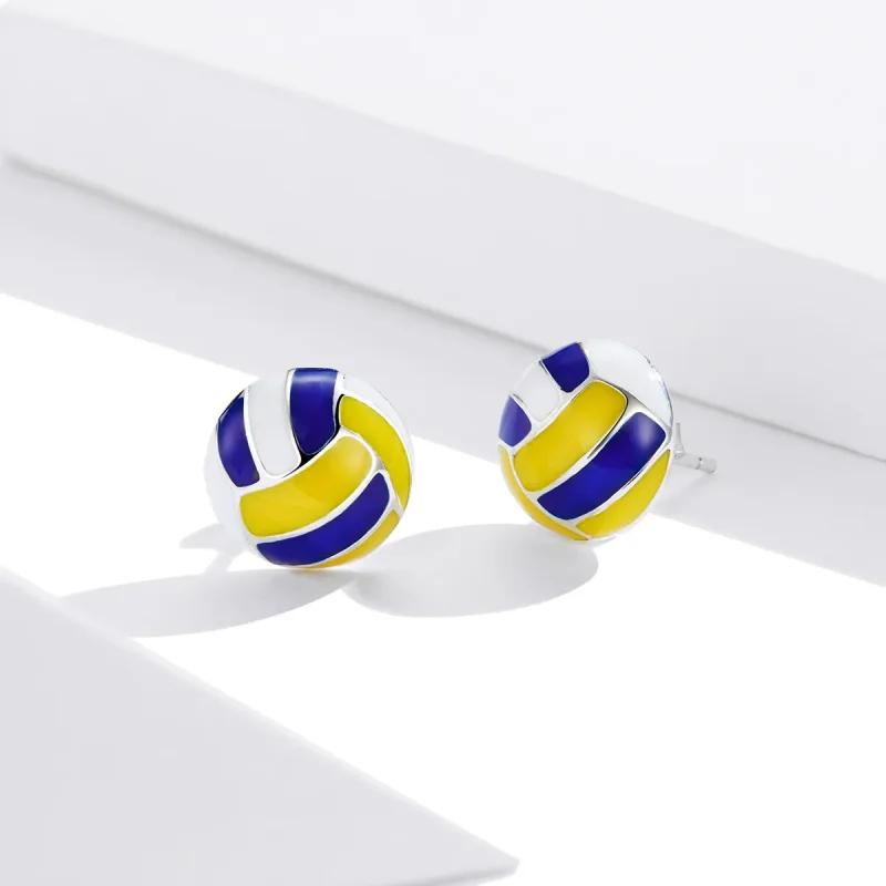 (bilde for) Pandora Style Dynamic Volleyball øredobber - SCE902 - Vis 3