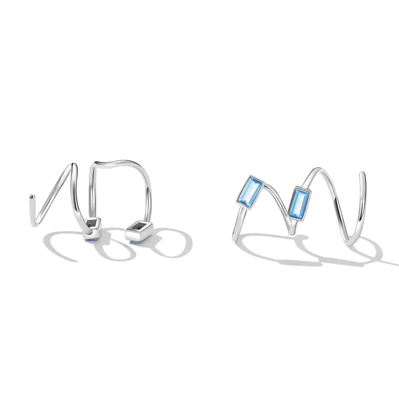 (bilde for) Pandora Style enkle innlagte øredobber med stein - SCE1463 - Vis 4