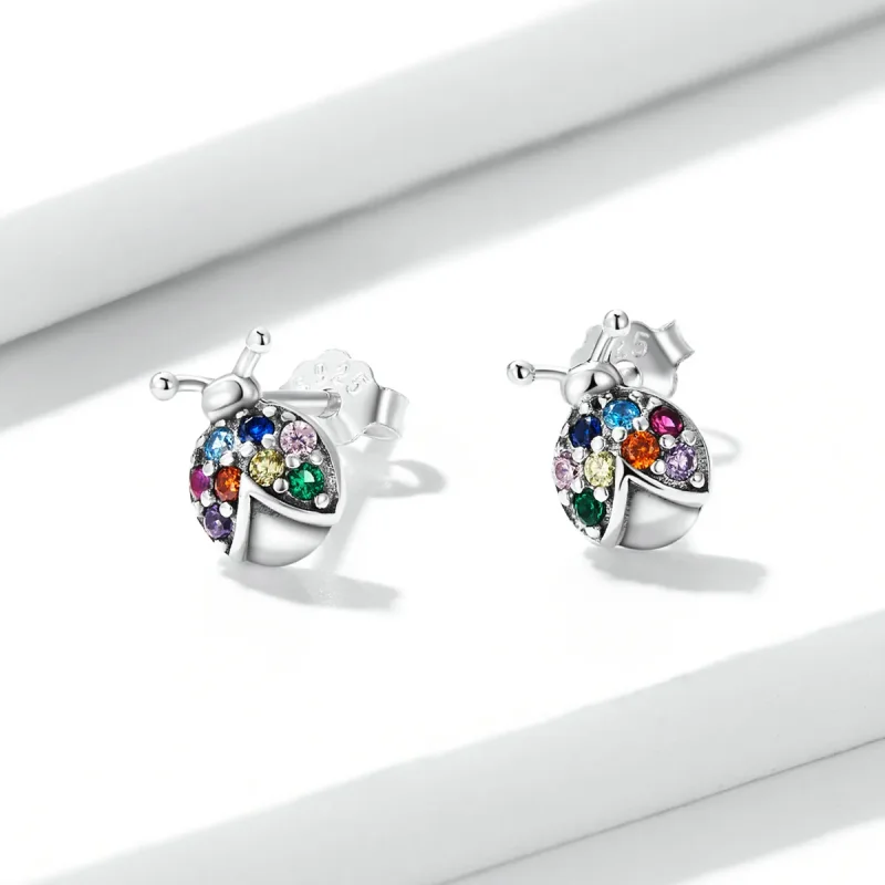 (bilde for) Pandora Style Fargerike Beetle Stud øredobber - BSE560 - Vis 2