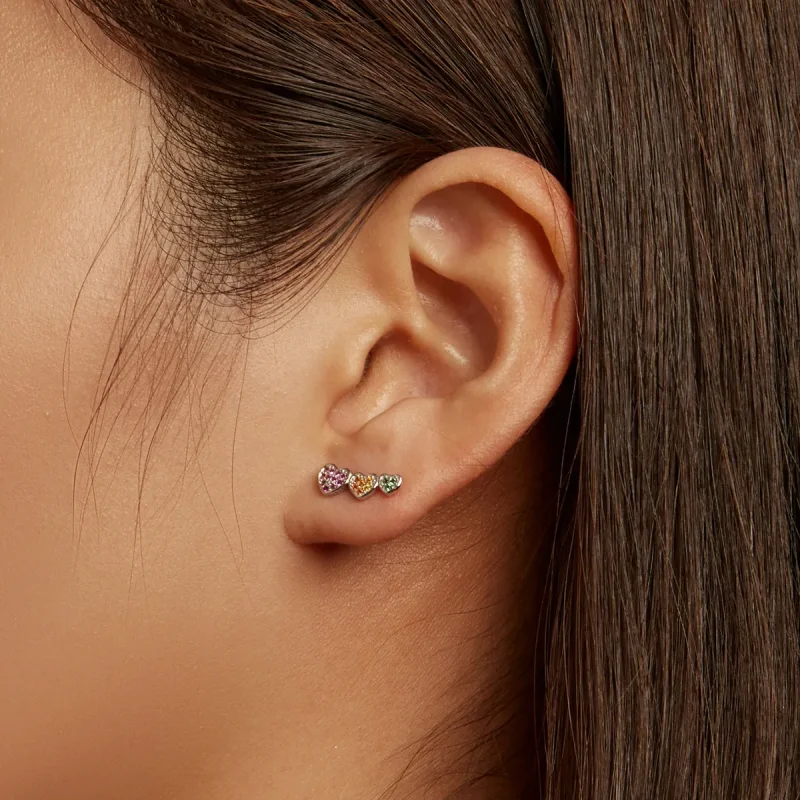 (bilde for) Pandora Style fargerike hjerter øredobber - BSE588 - Vis 7