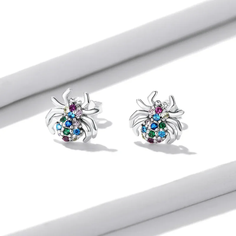 (bilde for) Pandora Style Fargerike Spider Stud øredobber - BSE561 - Vis 2
