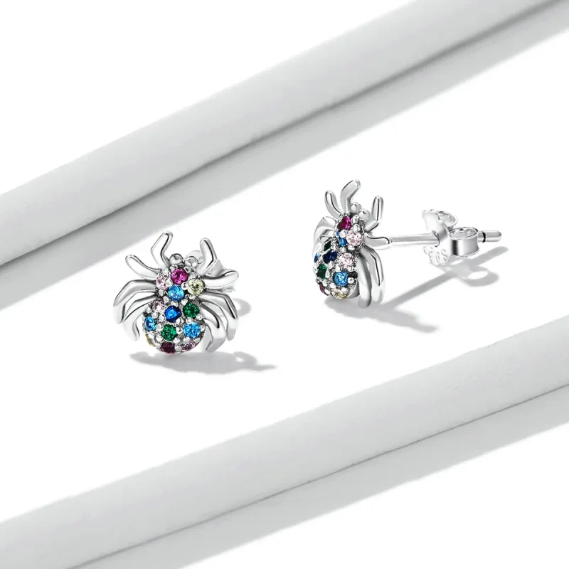(bilde for) Pandora Style Fargerike Spider Stud øredobber - BSE561 - Vis 3