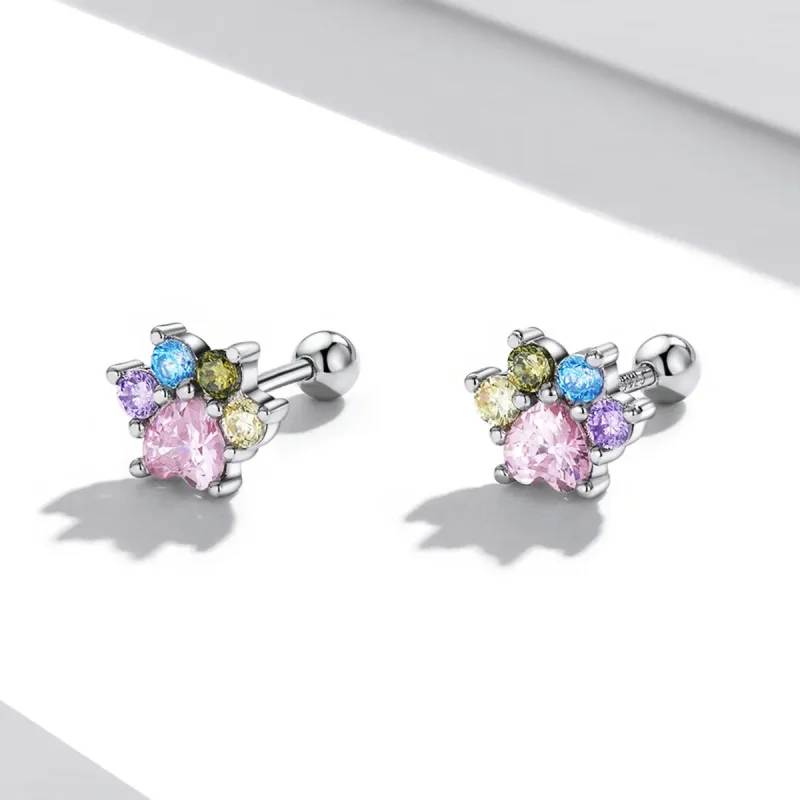 (bilde for) Pandora Style Fargerike Zirconium Cute Claws Stud øredobber - SCE1334 - Vis 2