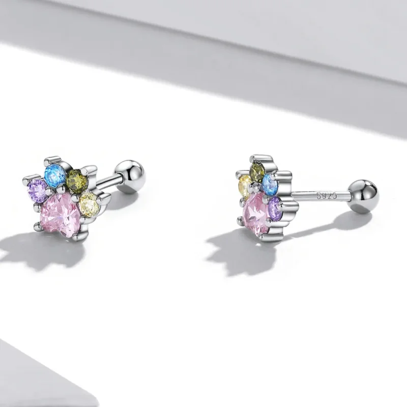 (bilde for) Pandora Style Fargerike Zirconium Cute Claws Stud øredobber - SCE1334 - Vis 3
