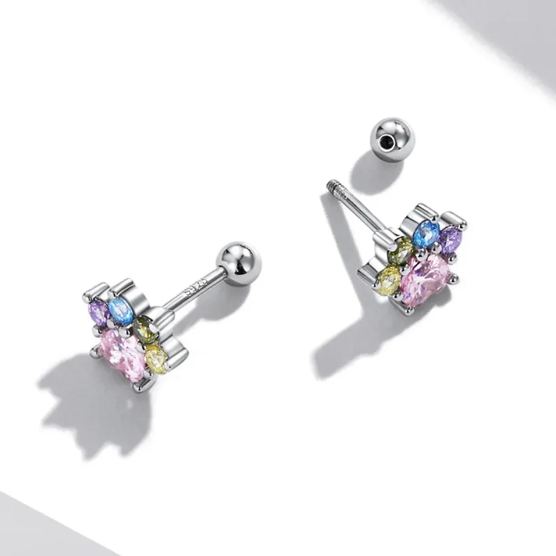 (bilde for) Pandora Style Fargerike Zirconium Cute Claws Stud øredobber - SCE1334 - Vis 4