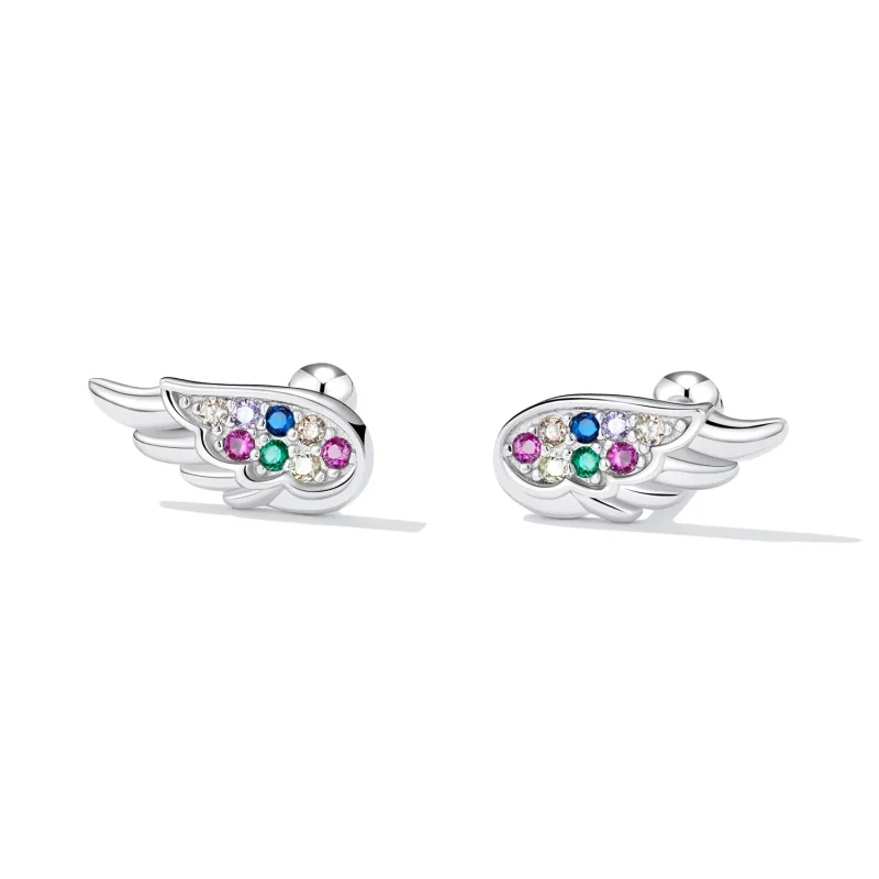 (bilde for) Pandora Style Fargerike Zirconium Wings Stud øredobber - SCE1397 - Vis 2