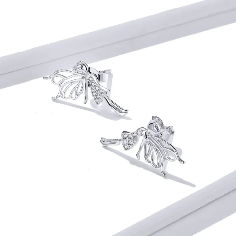 (bilde for) Pandora Style Flower Alf Stud øredobber - BSE338 - Vis 4