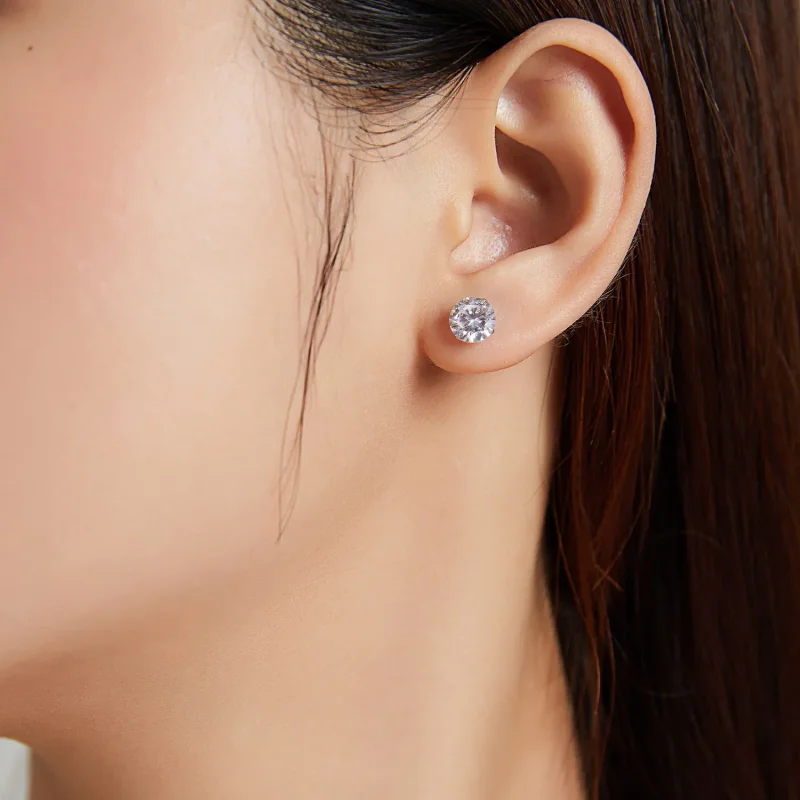 (bilde for) Pandora Style Four Claw Zircon Stud øredobber - BSE166 - Vis 5