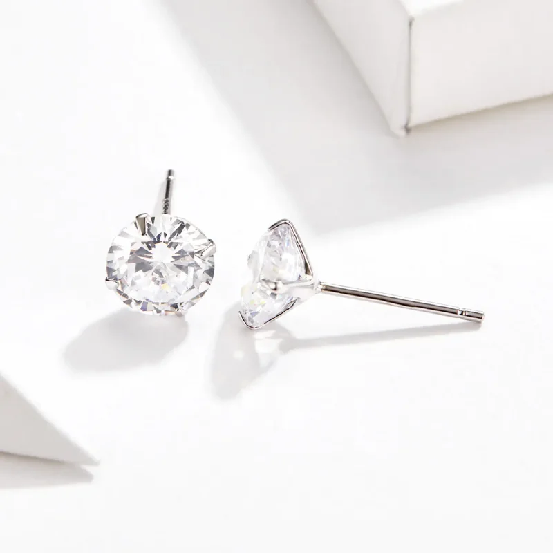 (bilde for) Pandora Style Four Claw Zircon Stud øredobber - BSE166 - Vis 9
