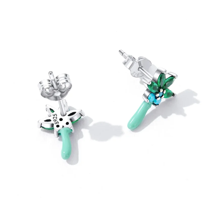 (bilde for) Pandora Style Funny Coconut Tree Stud øredobber - SCE1403 - Vis 4